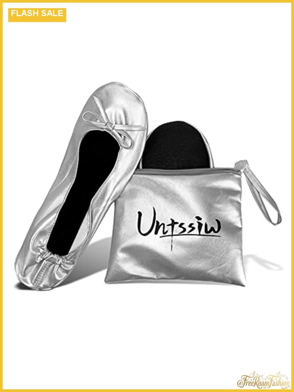 Foldable Ballet Flats for Women with Travel Pouch, Roll Up Dance Shoes